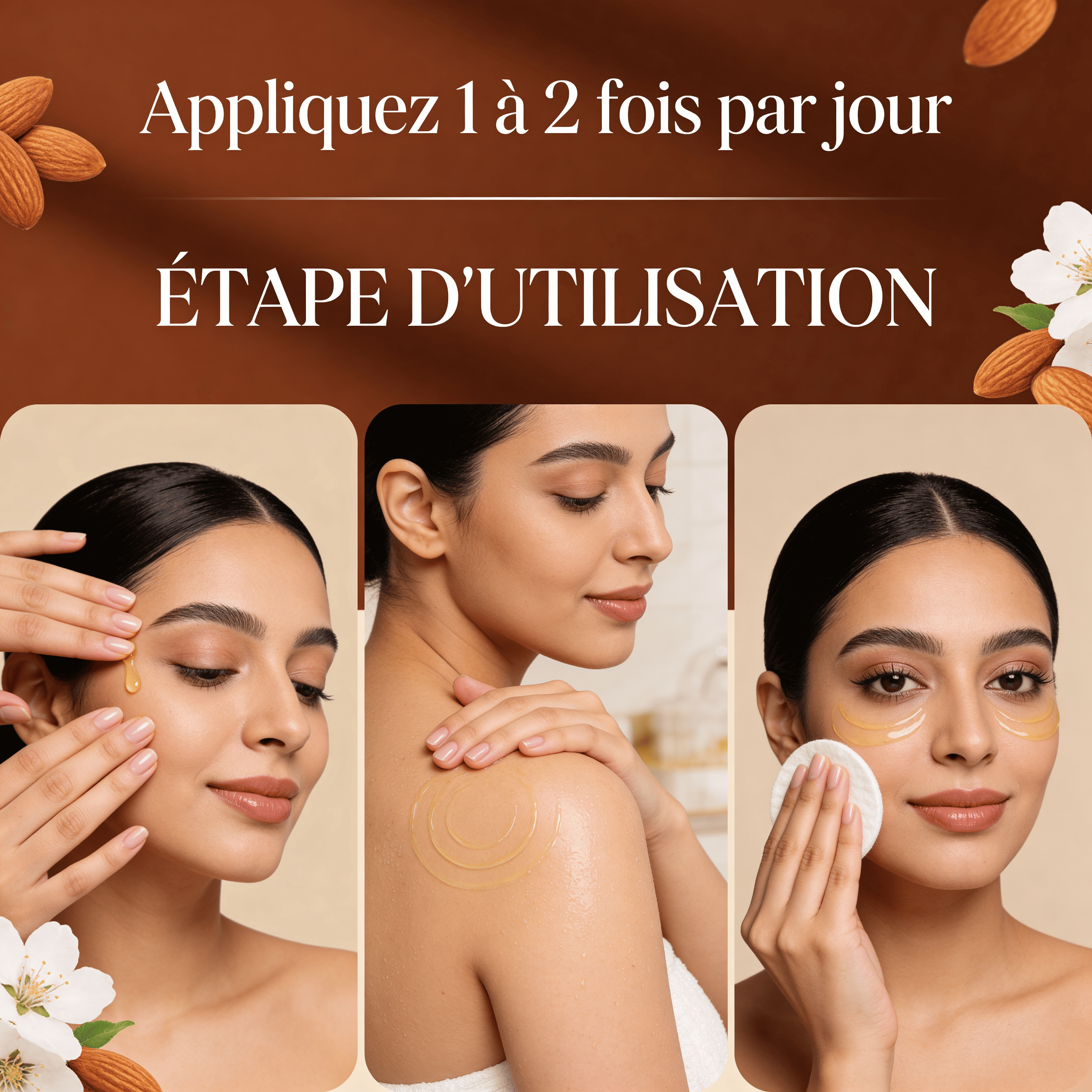 JODHUR Huile d'Amande Douce Pure – Nourrit, apaise la peau avec moringa et huile d’argan, prévient les vergetures.