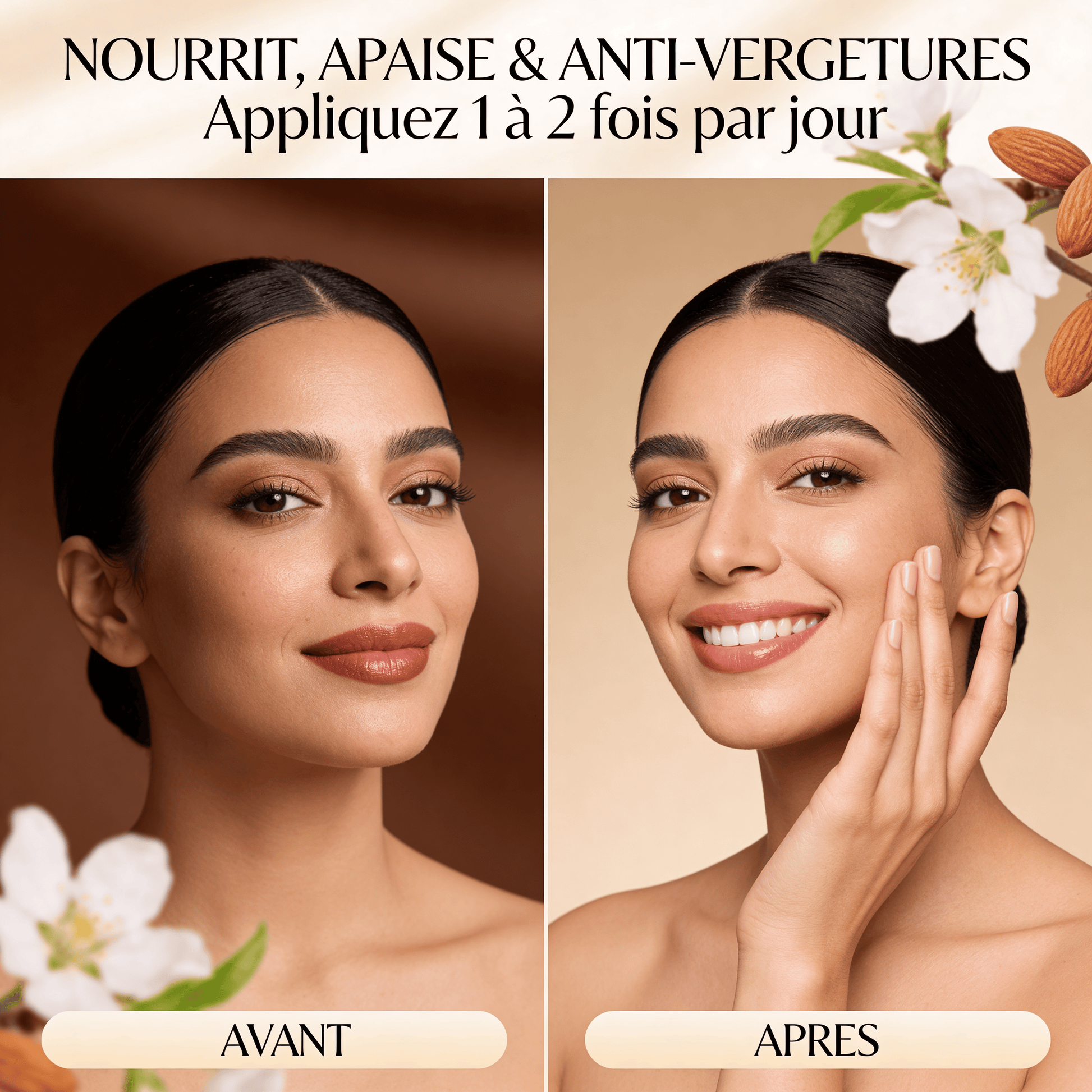 JODHUR Huile d'Amande Douce Pure avec huile d’argan bio, nourrit et apaise la peau tout en prévenant les vergetures.