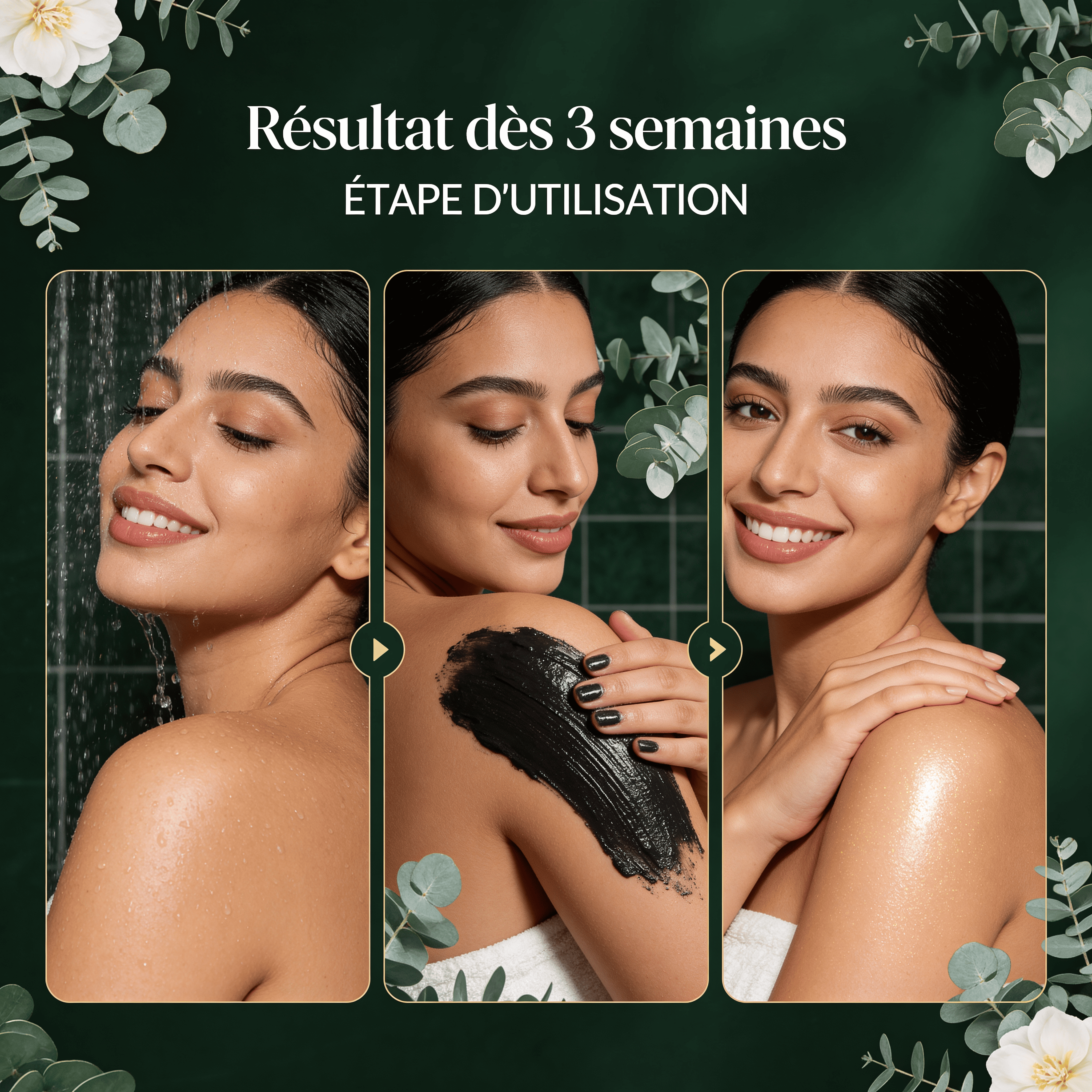JODHUR Savon Noir Artisanal à l'Eucalyptus | Moringa et huile d’argan pour une peau douce, lisse et purifiée naturellement.