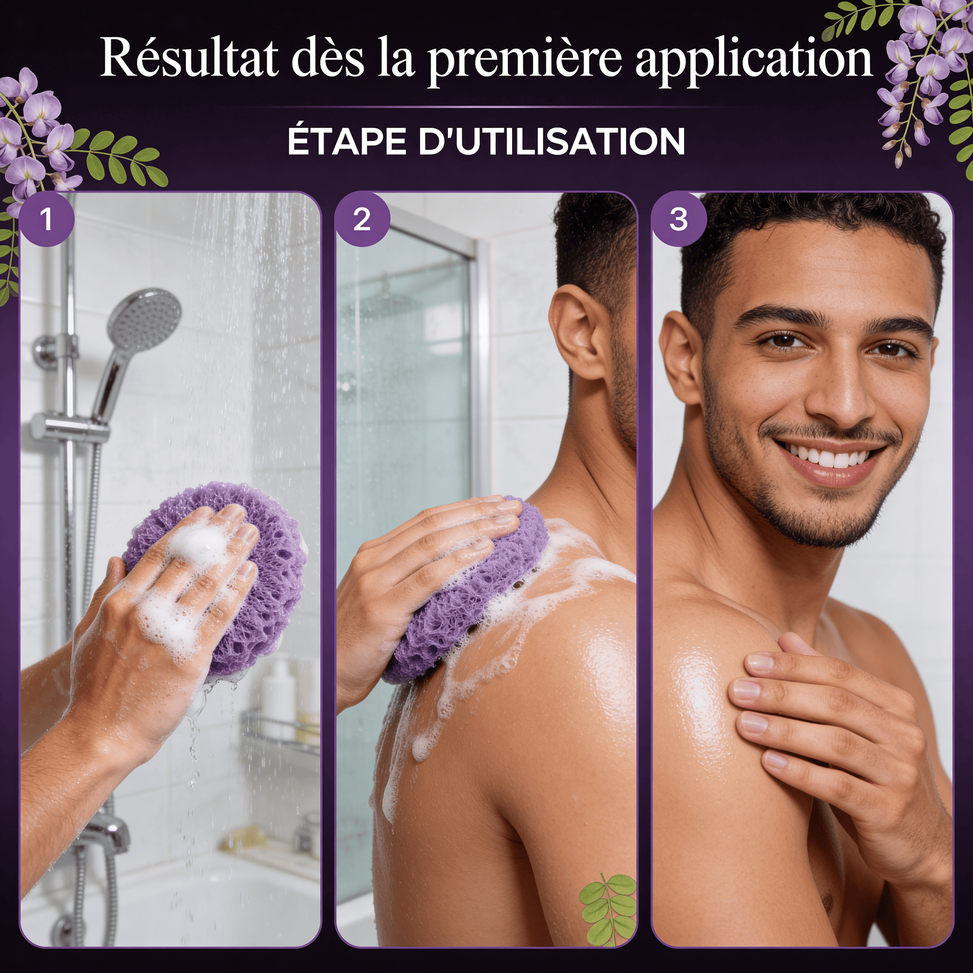 JODHUR Gel Douche aux Huiles Essentielles Relaxant avec moringa et huile d’argan, nettoyant et apaisant pour la peau.
