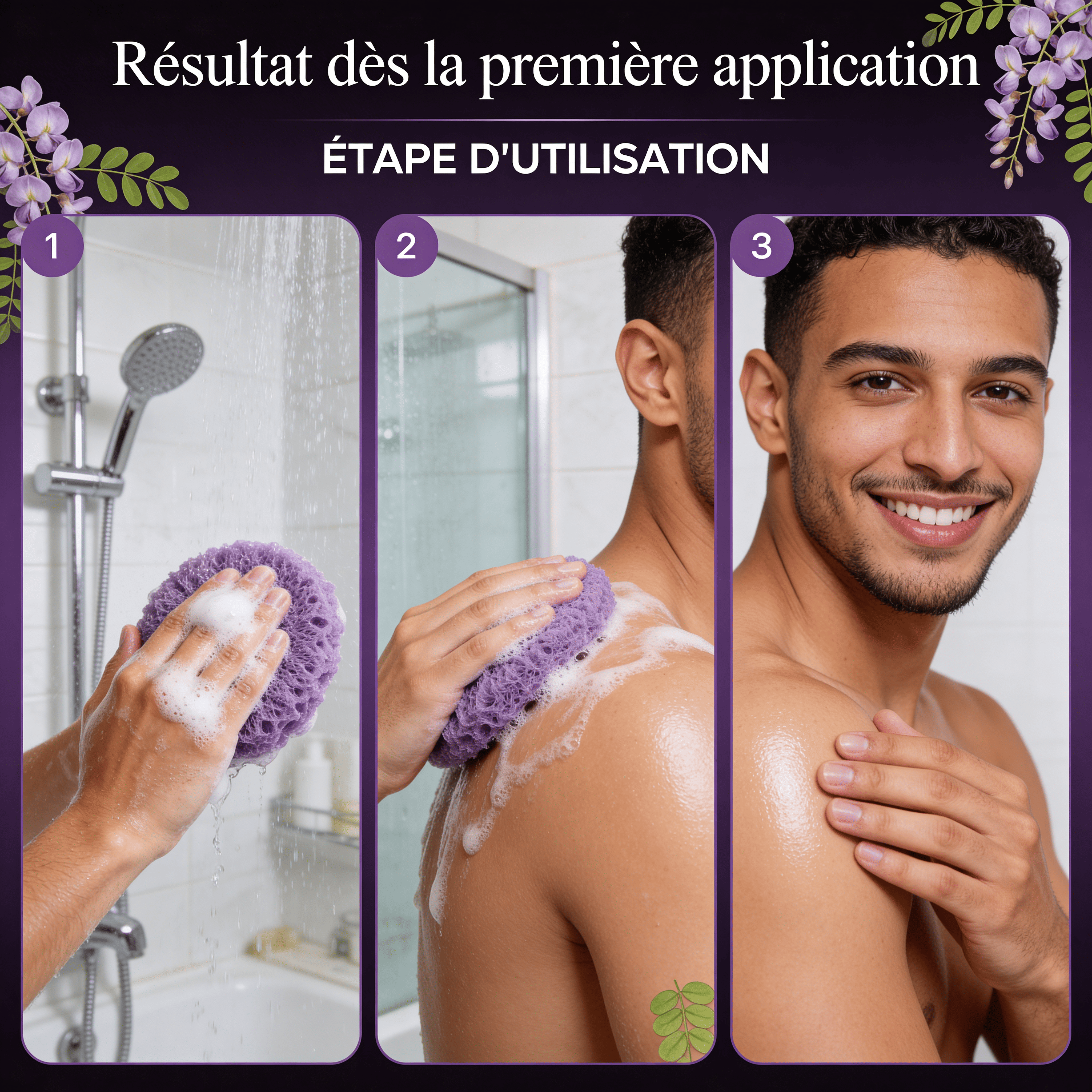 JODHUR Gel Douche aux Huiles Essentielles Relaxant avec moringa et huile d’argan, nettoyant et apaisant pour la peau.