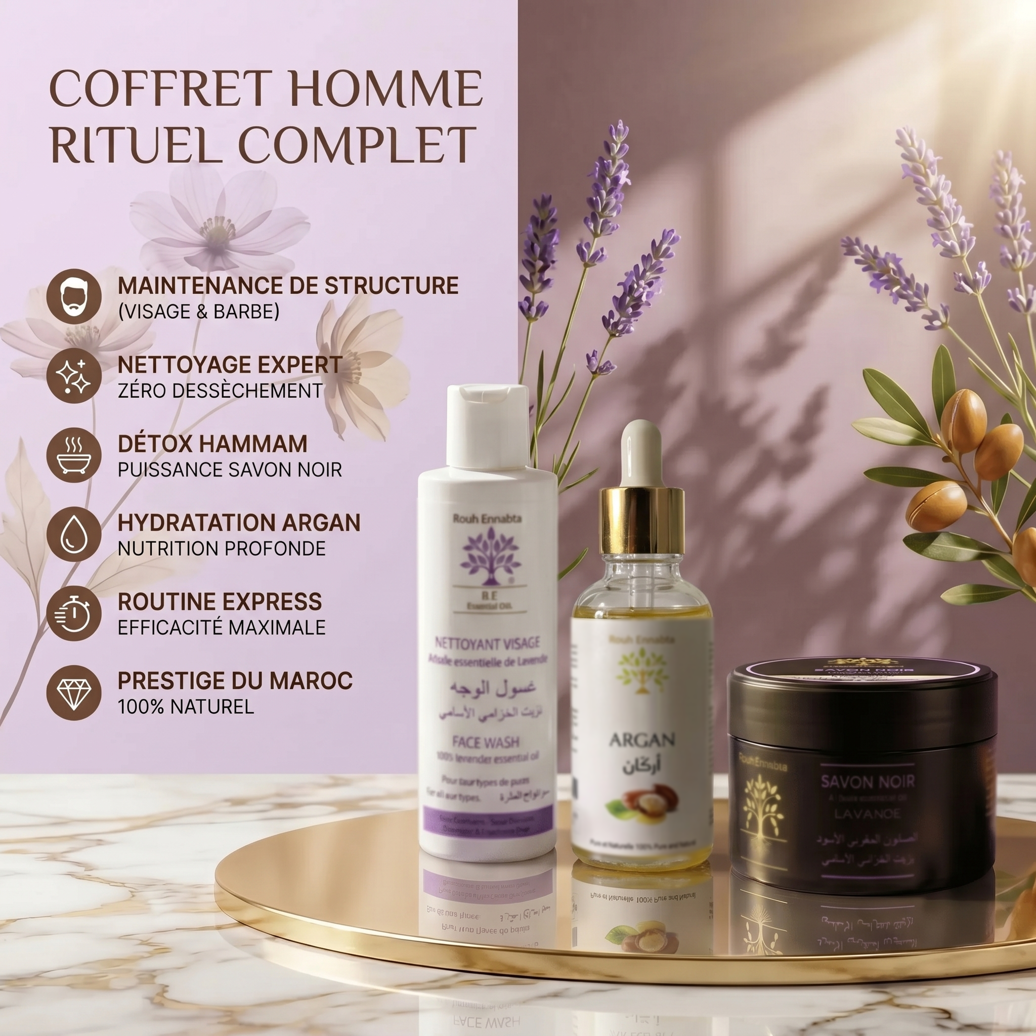 Coffret Homme Rituel Complet | Nettoyer, Nourrir, Purifier